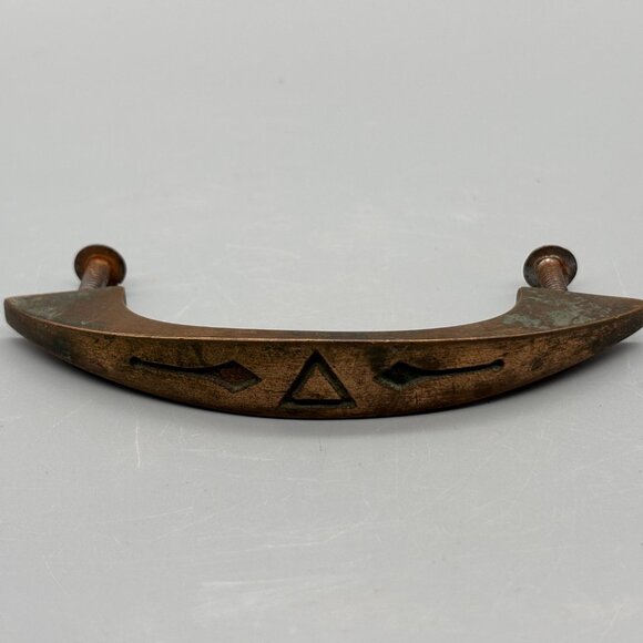 Vintage Brass Chippendale Style Drawer Pull With Swing Handle Made In Canada - Picture 8 of 8
